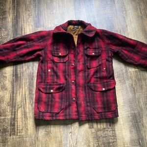 Vintage 1950s Woolrich Mens Hunting Jacket Wool Mackinaw coat